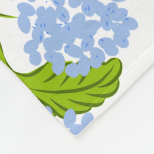 Blue Hydrangea Fleece Blanket (Ecke)