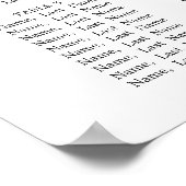 Blue Hydrangea Floral 8 Tables SITZENSTRUKTUR Poster (Ecke)