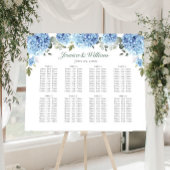 Blue Hydrangea Floral 8 Tables SITZENSTRUKTUR Poster