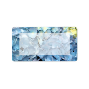 Blue Hydrangea Floral Adressaufkleber