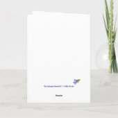 Blue Hydrangea Floral Art Muttertag Karte (Rückseite)