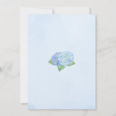 Blue Hydrangea Floral Baby Dusche Einladungen (Rückseite)
