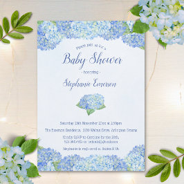 Blue Hydrangea Floral Baby Dusche Einladungen