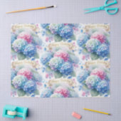 Blue Hydrangea Floral Birthday  Seidenpapier (Basteln)