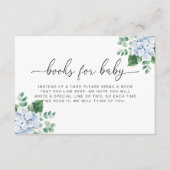 Blue Hydrangea Floral Book Request Insert Card (Vorderseite)
