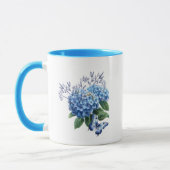 Blue Hydrangea Floral Bouquet Tasse (Links)