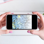 Blue Hydrangea Floral Brautparty Einladung