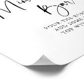 Blue Hydrangea Floral Bridal Dusche Mimosa Bar Poster (Ecke)