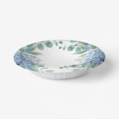 Blue Hydrangea Floral Bridal Shower Pappteller (Gewinkelt)