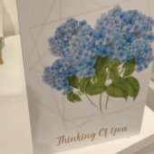 Blue Hydrangea Floral | Custom Thinking of You Car Karte