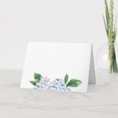 Blue Hydrangea floral Danke-Card Einladung (Rückseite)