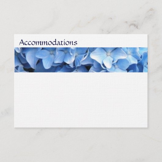 Blue Hydrangea Floral Enclosure Card Begleitkarte (Vorderseite)