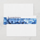 Blue Hydrangea Floral Enclosure Card Begleitkarte (Vorne/Hinten)
