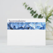 Blue Hydrangea Floral Enclosure Card Begleitkarte (Stehend Vorderseite)