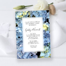 Blue Hydrangea Floral Engagement Party Einladung