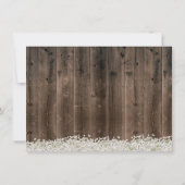 Blue Hydrangea Floral Jar Barn Wood Baby Dusche Einladung (Rückseite)