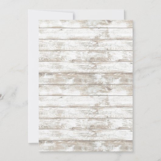 Blue Hydrangea Floral Jar Rustic Wood Wedding Einladung (Rückseite)