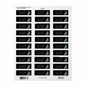 Blue Hydrangea Floral Lantern Black Boho Wedding (Vorne)