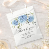 Blue Hydrangea Floral Liebe und Dank Hochzeit Geschenktütchen (Ausgeschnitten)