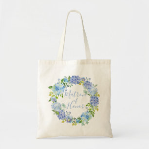 Blue Hydrangea Floral Matron of Honor Tote Bag Tragetasche