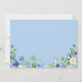 Blue Hydrangea Floral Moving Announcement Cards Ankündigung (Rückseite)