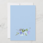 Blue Hydrangea Floral Moving Announcement Cards Ankündigung (Rückseite)