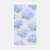 Blue Hydrangea Floral Paper Guest Towels Serviette (Vorderseite)