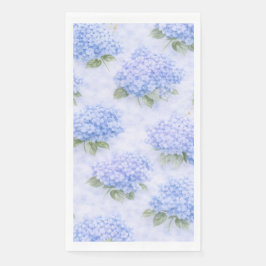 Blue Hydrangea Floral Paper Guest Towels Serviette