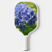 Blue Hydrangea Floral Personalisiert Pickleball Schläger (Rückseite)
