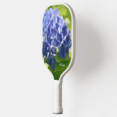 Blue Hydrangea Floral Personalisiert Pickleball Schläger (Links)