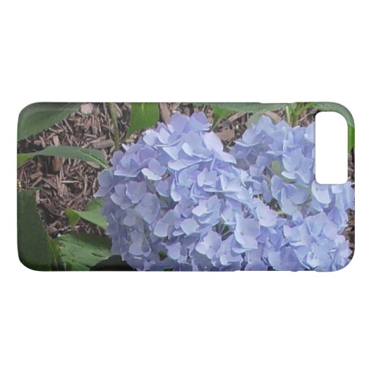 Blue Hydrangea Floral Phone Case (Rückseite (Horizontal))