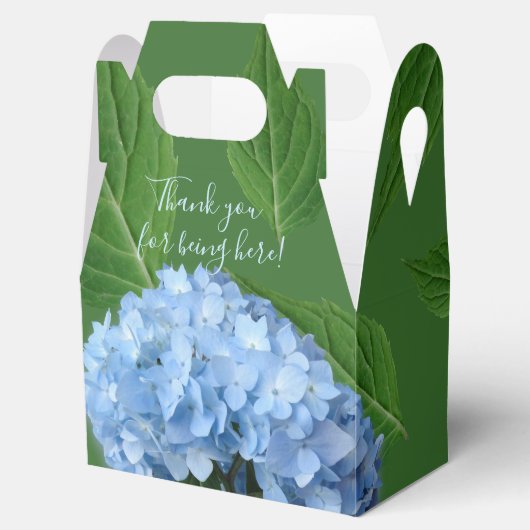 Blue Hydrangea Floral Polterabend Vielen Dank Geschenkschachtel (Geöffnet)
