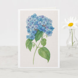 Blue Hydrangea Floral | Printable Greetin Karte