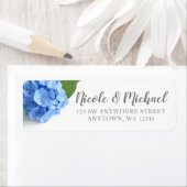 Blue Hydrangea Floral Rücksendeadresse (Insitu)