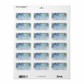 Blue Hydrangea Floral Rücksendeadresse Adressaufkleber (Vorne)