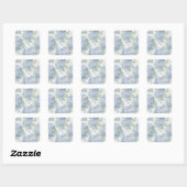 Blue Hydrangea Floral Sticker • Coastal Gift (Blatt)