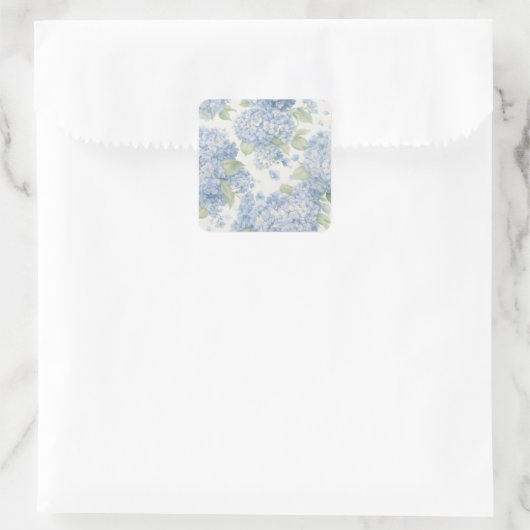 Blue Hydrangea Floral Sticker • Coastal Gift (Tasche)