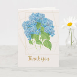 Blue Hydrangea Floral | Thank You  Karte