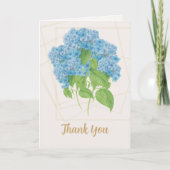 Blue Hydrangea Floral | Thank You  Karte (Vorderseite)
