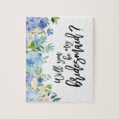 Blue Hydrangea Floral | Vorschlag von Bridesmaid P Puzzle (Vertikal)