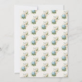 Blue Hydrangea Floral Watercolor Bridal Shower Einladung (Rückseite)