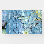 Blue Hydrangea Floral Wedding Banner (Horizontal)