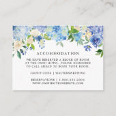 Blue Hydrangea Floral Wedding Cards Begleitkarte (Vorderseite)