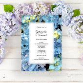 Blue Hydrangea Floral Wedding Einladung