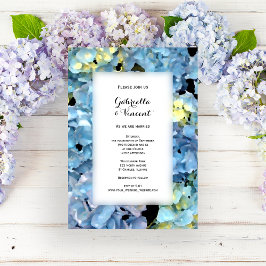 Blue Hydrangea Floral Wedding Einladung