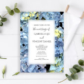Blue Hydrangea Floral Wedding Einladung