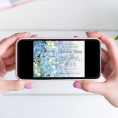 Blue Hydrangea Floral Wedding Einladung