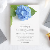 Blue Hydrangea Floral Wedding Einladungen