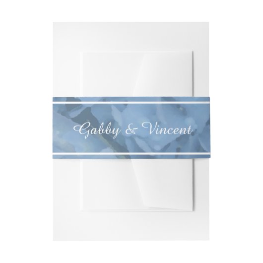 Blue Hydrangea Floral Wedding Einladungsbanderole (Vorderseite Beispiel)