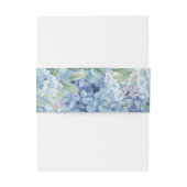 Blue Hydrangea Floral Wedding  Einladungsbanderole (Rückseitenbeispiel)